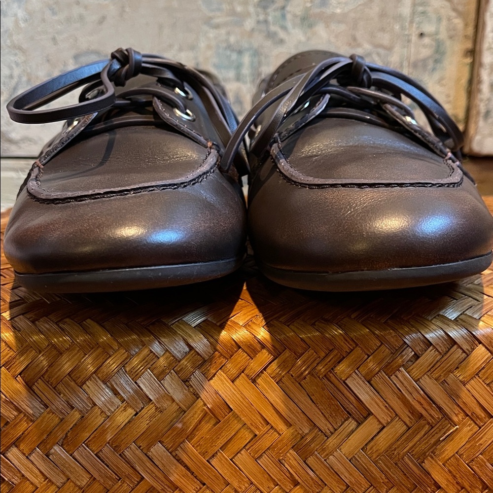 NEW Jeffrey Campbell Boast  Leather Boat Shoe /Brown Brush, 10/ - Picture 3 of 11